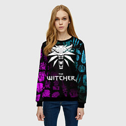 Свитшот женский ВЕДЬМАК, цвет: 3D-черный — фото 2
