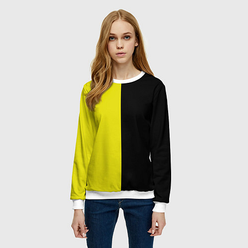 Женский свитшот BLACK YELLOW / 3D-Белый – фото 3