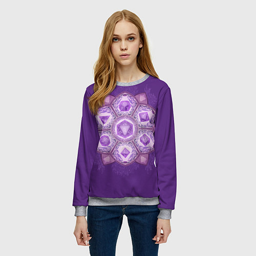 Женский свитшот DnD Dices - Lavander / 3D-Меланж – фото 3