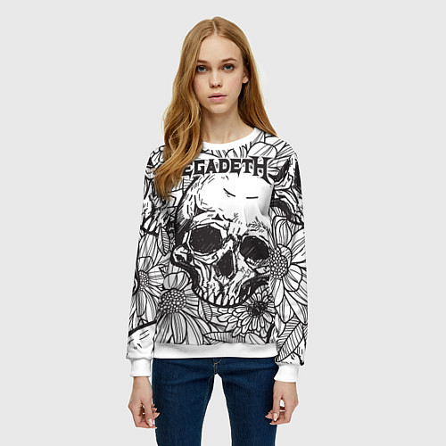 Женский свитшот Megadeth / 3D-Белый – фото 3