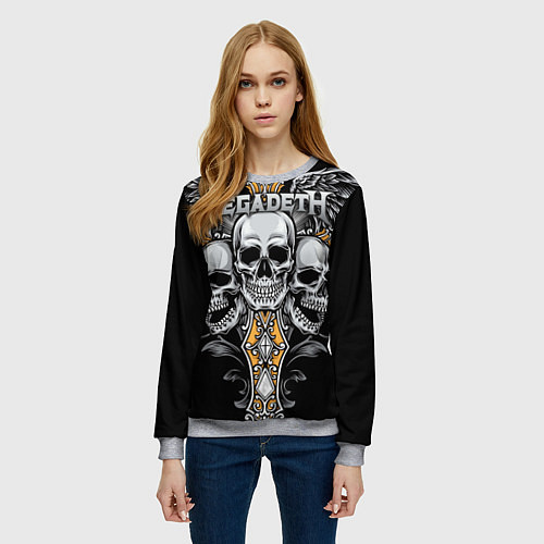 Женский свитшот Megadeth / 3D-Меланж – фото 3