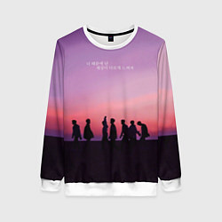Свитшот женский BTS, цвет: 3D-белый