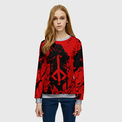 Женский свитшот BLOODBORNE / 3D-Меланж – фото 3