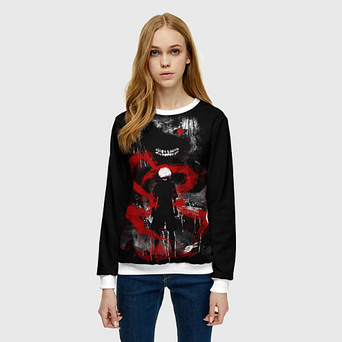 Женский свитшот TOKYO GHOUL / 3D-Белый – фото 3