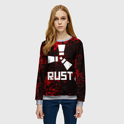 Свитшот женский RUST, цвет: 3D-меланж — фото 2
