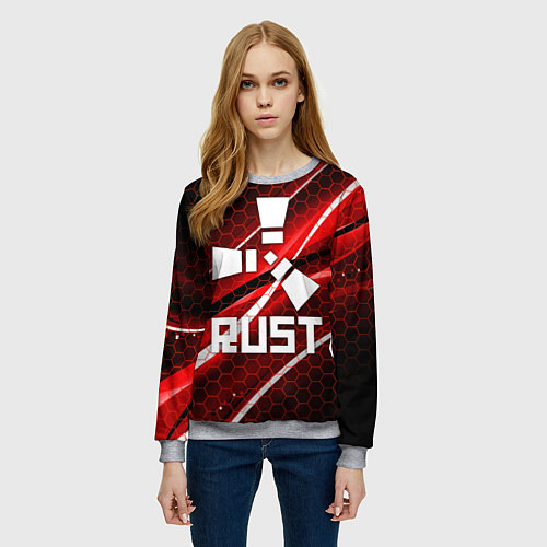 Женский свитшот RUST / 3D-Меланж – фото 3