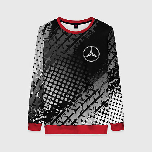 Женский свитшот Mercedes-Benz / 3D-Красный – фото 1