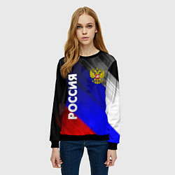 Свитшот женский РОССИЯ, цвет: 3D-черный — фото 2