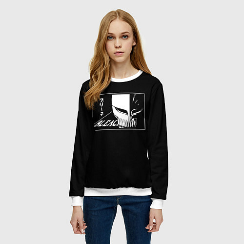 Женский свитшот Bleach, Ichigo Hollow Mask / 3D-Белый – фото 3