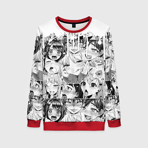 Женский свитшот AHEGAO / 3D-Красный – фото 1