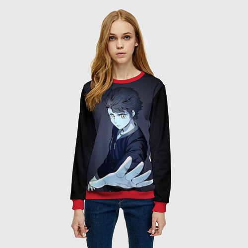 Женский свитшот БАШНЯ БОГА / 3D-Красный – фото 3