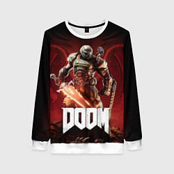 Свитшот женский Doom, цвет: 3D-белый