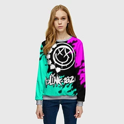 Свитшот женский Blink-182 5, цвет: 3D-меланж — фото 2