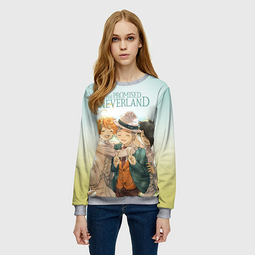 Женский свитшот The Promised Neverland / 3D-Меланж – фото 3