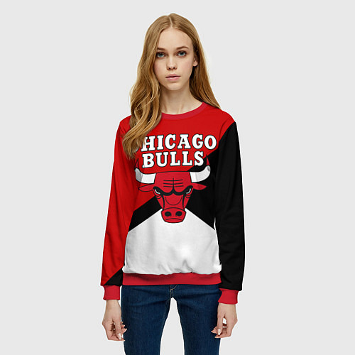 Женский свитшот CHICAGO BULLS / 3D-Красный – фото 3