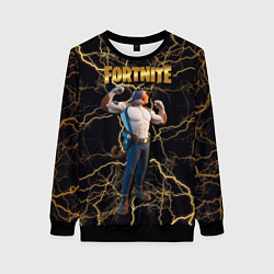 Свитшот женский Meowcles Fortnite 2, цвет: 3D-черный