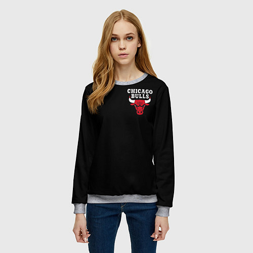 Женский свитшот CHICAGO BULLS / 3D-Меланж – фото 3