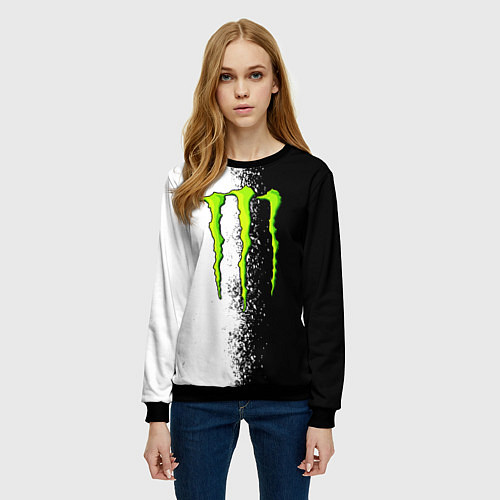 Женский свитшот MONSTER ENERGY / 3D-Черный – фото 3