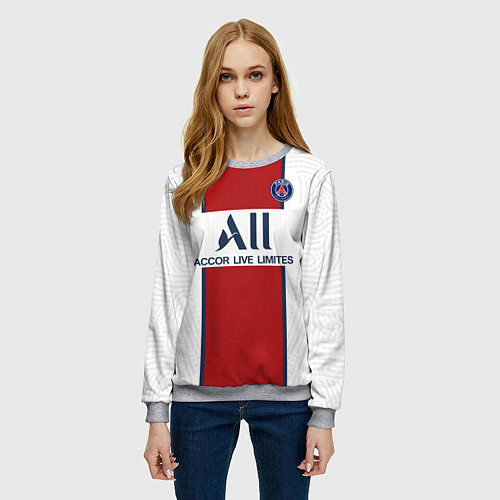 Женский свитшот PSG away 20-21 / 3D-Меланж – фото 3