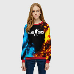 Свитшот женский CS GO, цвет: 3D-красный — фото 2