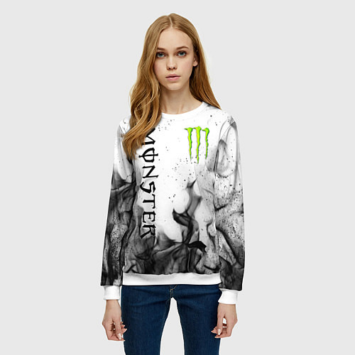 Женский свитшот MONSTER ENERGY / 3D-Белый – фото 3