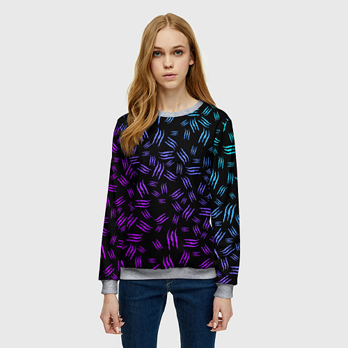 Женский свитшот PATTERN MONSTER ENERGY Z / 3D-Меланж – фото 3