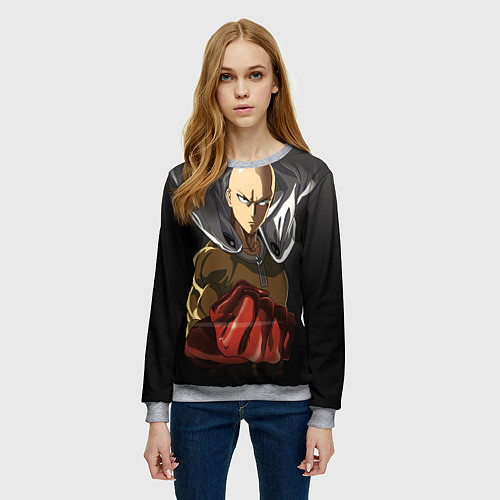 Женский свитшот One Punch Man / 3D-Меланж – фото 3