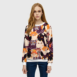Свитшот женский КОТИКИ, цвет: 3D-белый — фото 2