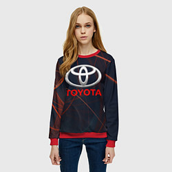 Свитшот женский TOYOTA, цвет: 3D-красный — фото 2