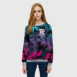 Свитшот женский GTA VICE CITY, цвет: 3D-меланж — фото 2