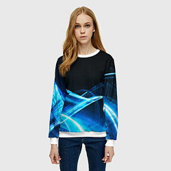 Свитшот женский DIGITAL BLUE, цвет: 3D-белый — фото 2