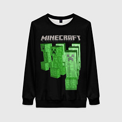 Свитшот женский MINECRAFT CREEPER, цвет: 3D-черный