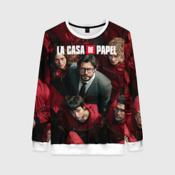 Свитшот женский La Casa de Papel Z, цвет: 3D-белый
