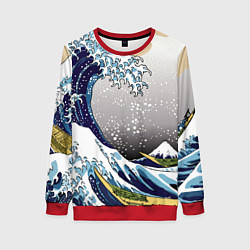 Женский свитшот The great wave off kanagawa