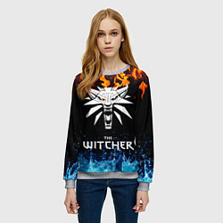 Свитшот женский The Witcher, цвет: 3D-меланж — фото 2