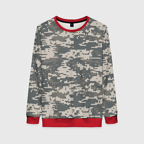 Женский свитшот Цифровой камуфляж / 3D-Красный – фото 1