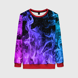 Свитшот женский ОГОНЬ НЕОН, цвет: 3D-красный