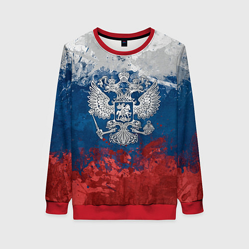 Женский свитшот Россия / 3D-Красный – фото 1