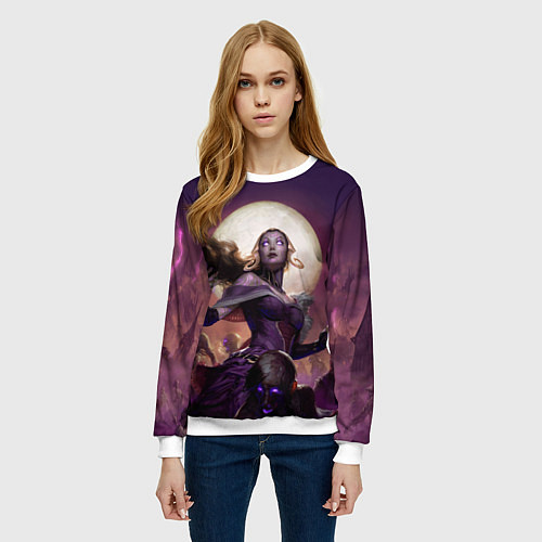 Женский свитшот Eldritch Moon / 3D-Белый – фото 3