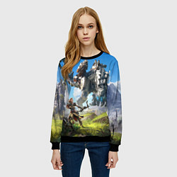 Свитшот женский HORIZON ZERO DAWN, цвет: 3D-черный — фото 2