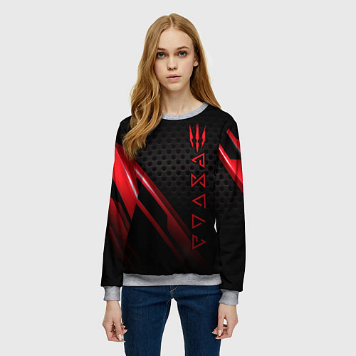 Женский свитшот The Witcher / 3D-Меланж – фото 3