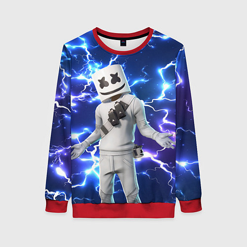 Женский свитшот FORTNITE x MARSHMELLO / 3D-Красный – фото 1