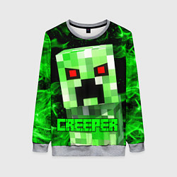 Свитшот женский MINECRAFT CREEPER, цвет: 3D-меланж