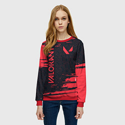 Свитшот женский VALORANT ВАЛОРАНТ, цвет: 3D-красный — фото 2