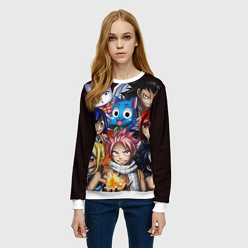 Женский свитшот FAIRY TAIL ХВОСТ ФЕИ / 3D-Белый – фото 3