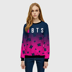 Свитшот женский BTS БТС, цвет: 3D-черный — фото 2