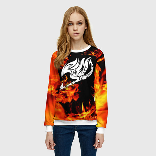 Женский свитшот FAIRY TAIL ХВОСТ ФЕИ / 3D-Белый – фото 3