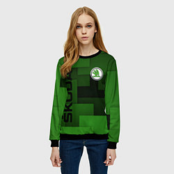 Свитшот женский SKODA, цвет: 3D-черный — фото 2