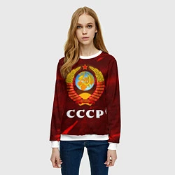 Свитшот женский СССР USSR, цвет: 3D-белый — фото 2