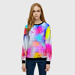 Свитшот женский НЕОНОВЫЕ ПОТЕРТОСТИ, цвет: 3D-черный — фото 2